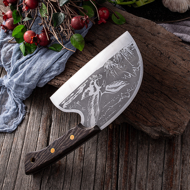 Cleaver Knife Carbon Steel Traditional Chinese Kitchen Knives Vegetabl – Chinese  Sword store