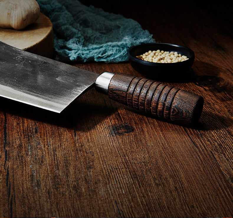 7 Inch Handmade Forged Full Tang High-carbon Clad Steel Butcher Knife for  Meat Cutting High Carbon Stainless Steel Wood Handle Boning Knifes for Bone
