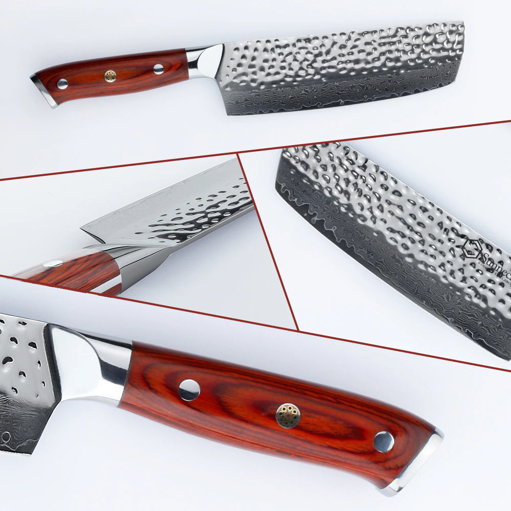 Elegant 7-Inch Damascus Steel Nakiri Cleaver Knife – Cleaver-Market