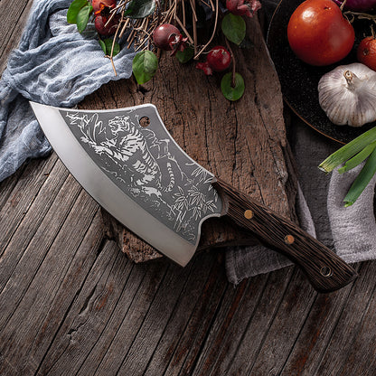 JENZESIR 5Cr15Mov Professional Butcher Knife Set Chef Knife Set Kitchen  Knife Set Sharp Blade Slicer Cleaver Knife Stainless Steel Kitchen Knives