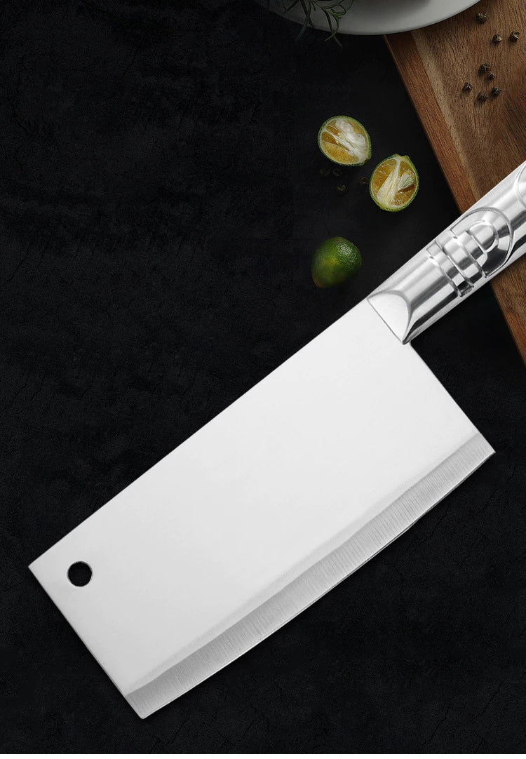 SHUOJI Butcher Knife Stainless Steel Bone Chopping Knife Meat Vegetables  Slicing Cleaver High Hardness Kitchen Chef Cutter Tools