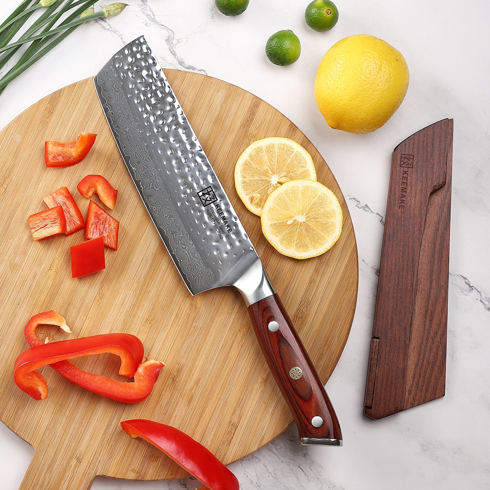 KEEMAKE 7 inch Nakiri Knife Japanese Chef Knife
